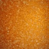 Orange granular resin ball pendant light, 1970