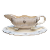 Sauceboat Sarreguemines-Digoin model Flowers of France