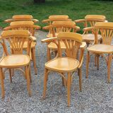 Set of 8 bistro chairs from the 50s/60