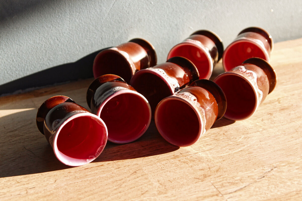 Lot de 8 coquetiers vintage