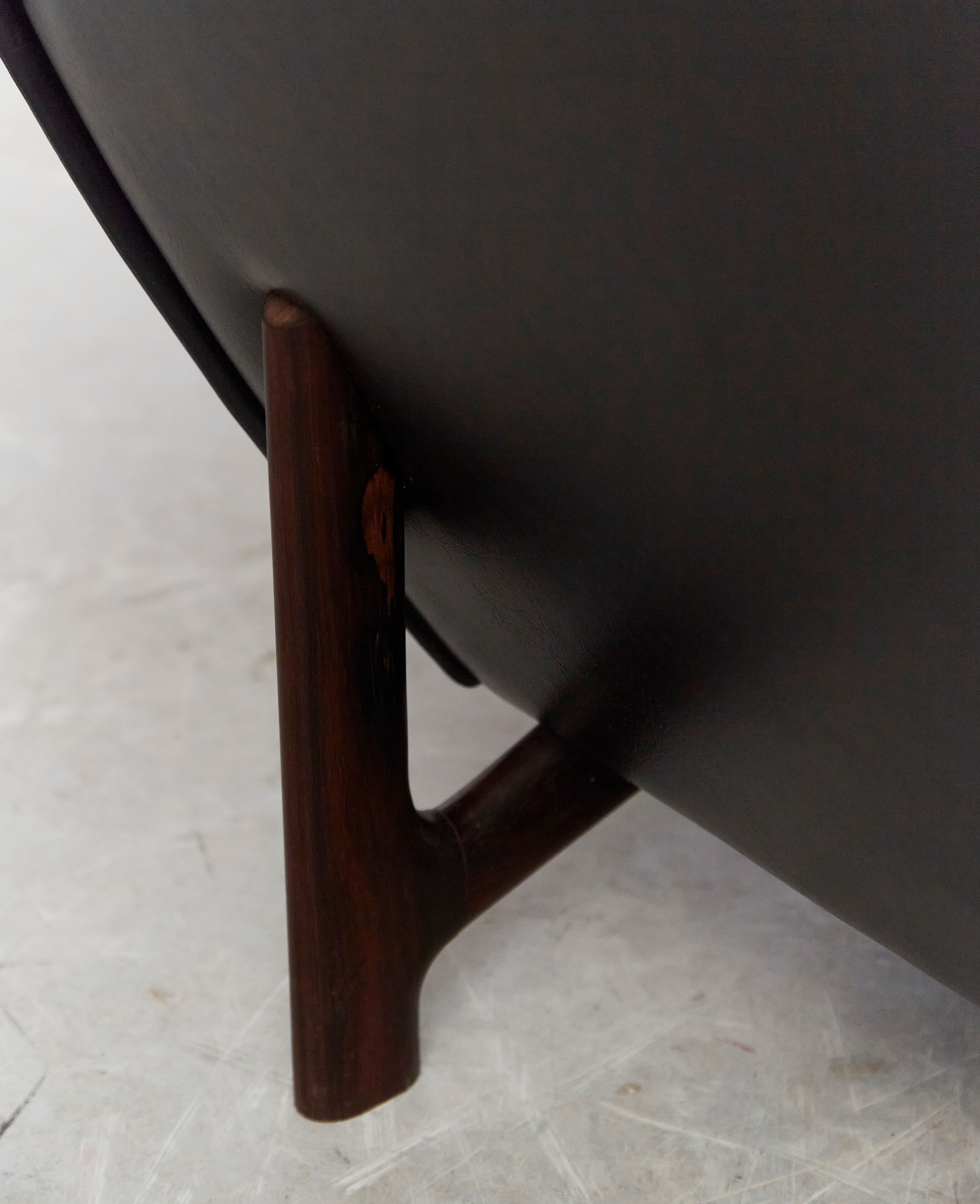 Ib kofod larsen lounge chair & ottoman "Adam" for Mogens kold