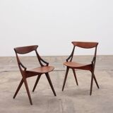 Set of 8 dinning chairs model 71, Arne Hovmand Olsen for Mogens Kold, 1960s