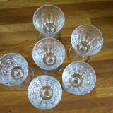 6 stemmed digestive glasses in very good condition