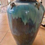 Large 20th century flamed stoneware jar