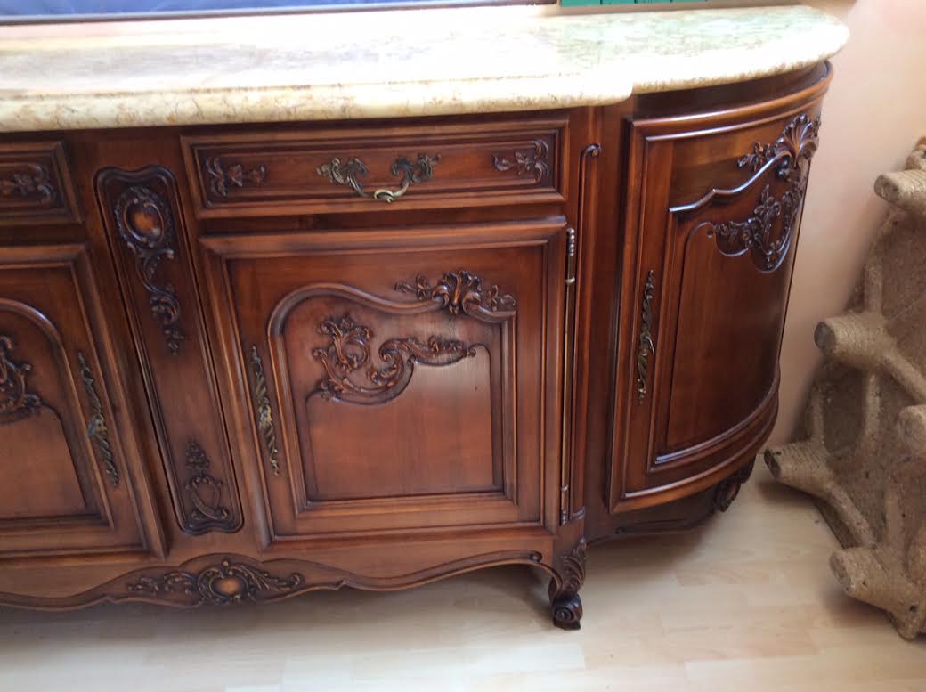 Ancient row with marble