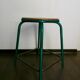 Tabouret atelier vintage métal et bois