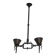 Brutalist wrought iron and copper 2-arm chandelier, 1960s