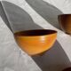 Lot de 4 petits bols marrons en verre H12 D13