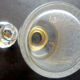 Perfume bottle, acid hammered crystal, golden fine gold, Baccarat