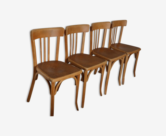 4 chaises baumann n°27 hêtre clair