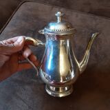 Silver metal teapot