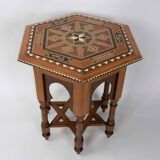 Side table with Arabic style inlays