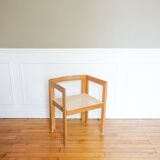 Chaise basse cannée