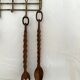 XXL carved wooden spoon and fork set