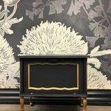 Black and gold mini bar