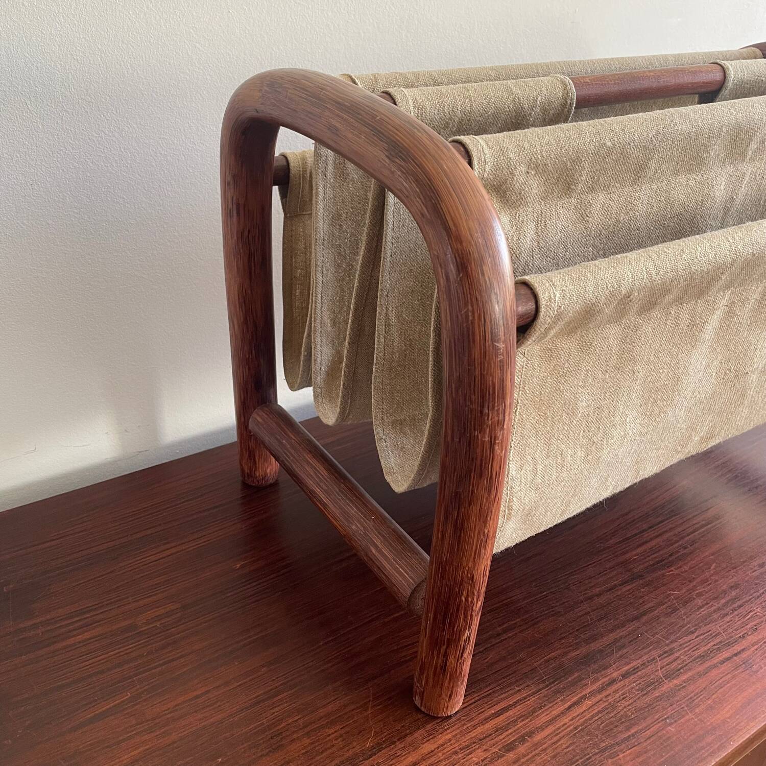 Vintage Wooden Newspaper Stand