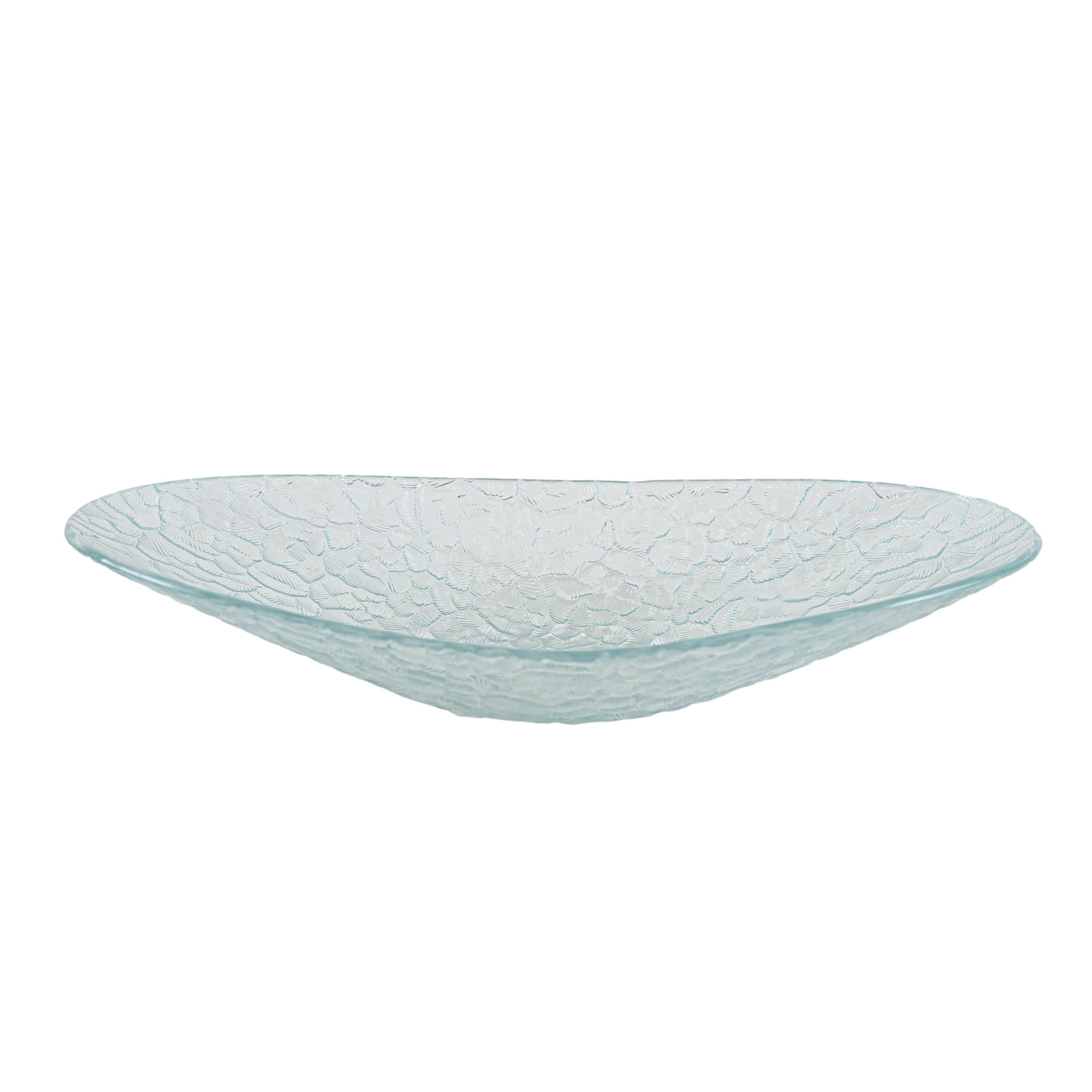 Glass serving dish, Danish design, 1970s, made in Denmark