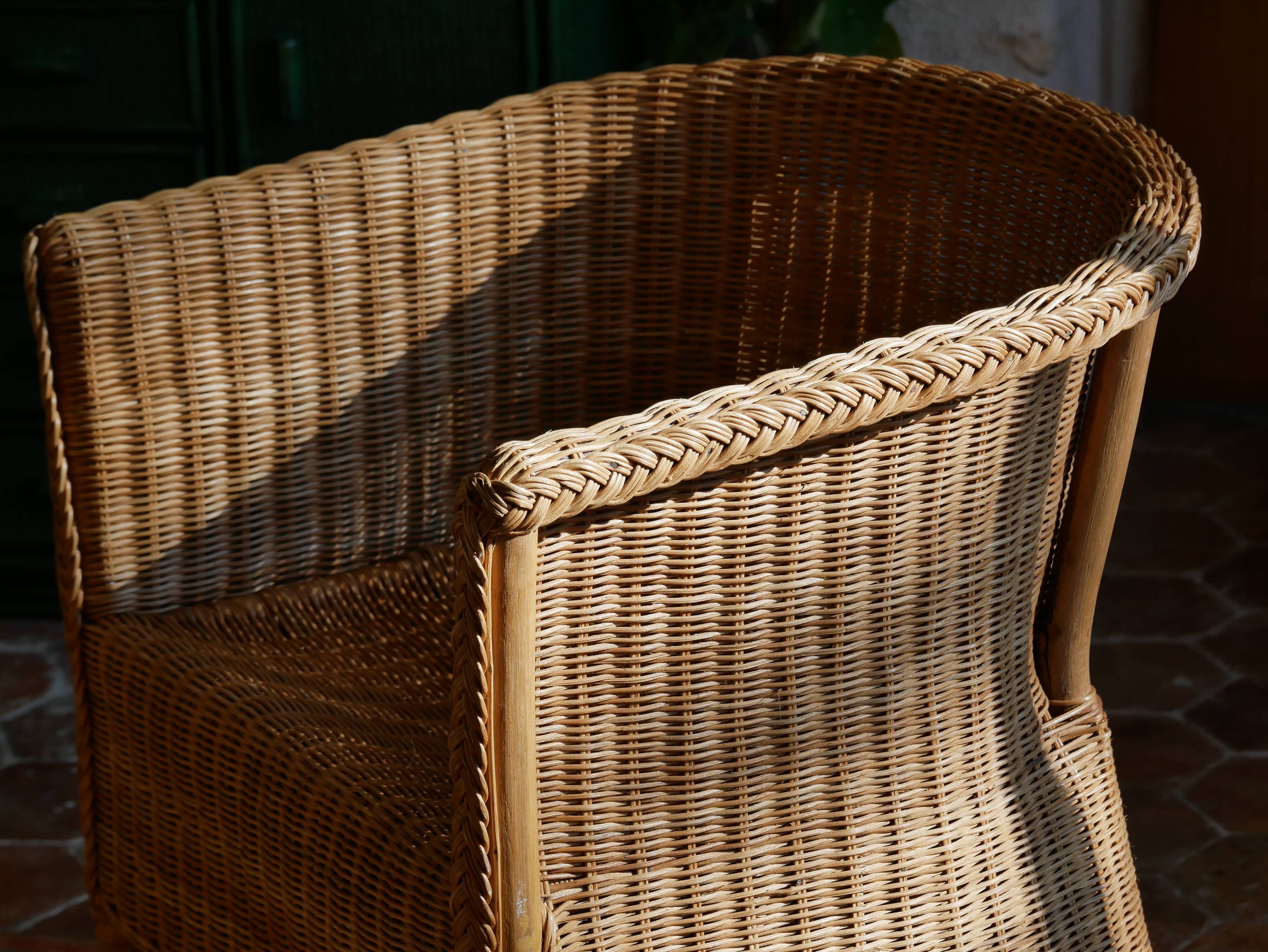 Rattan armchair