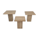 Set of 3 italian travertine coffee tables, 1980s
