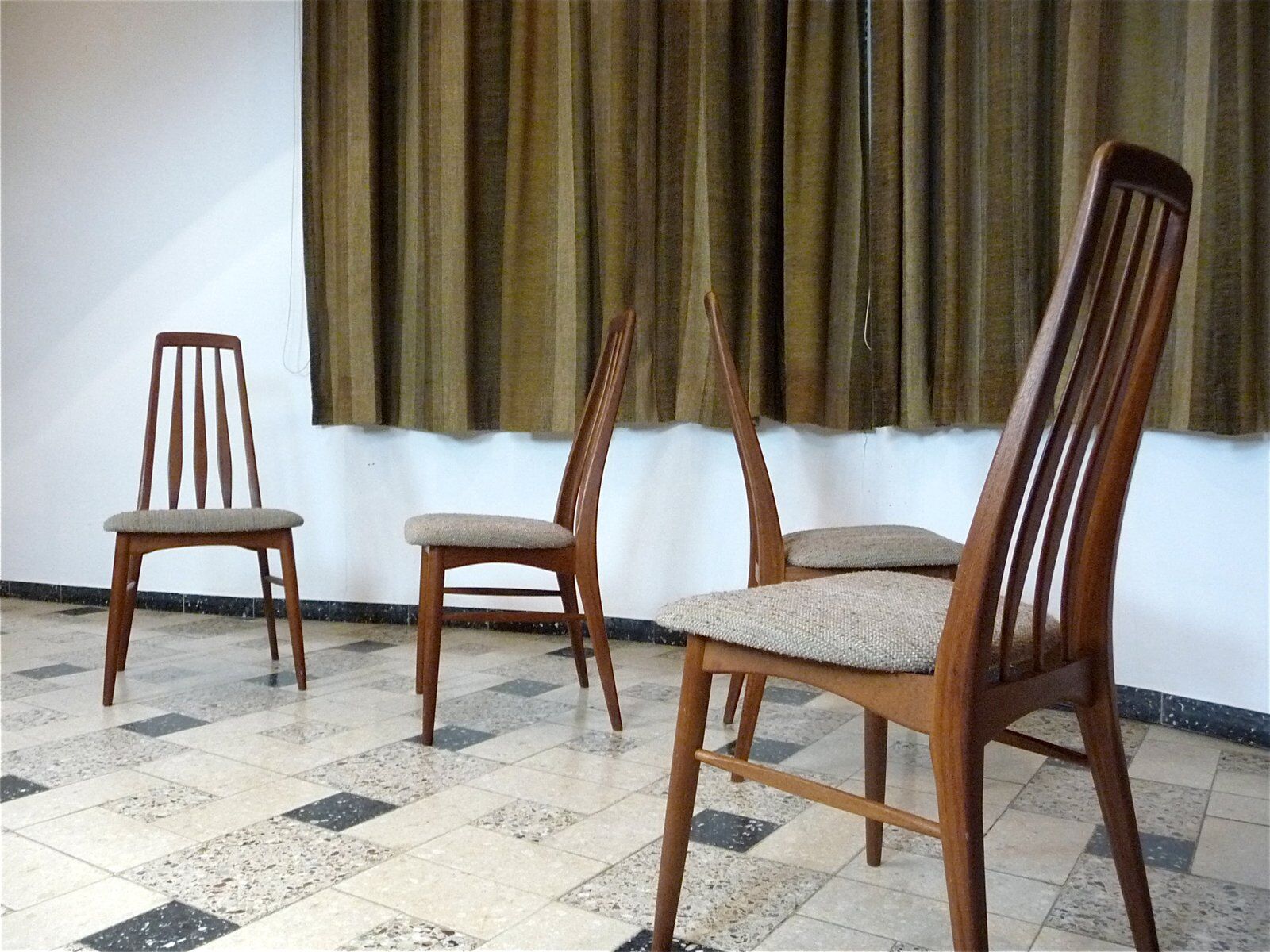 Eva teak chairs from Koefoed Møbelfabrik, set of 4