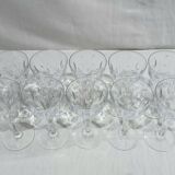 Val Saint Lambert - 10 Nestor Hamlet White Wine Glasses