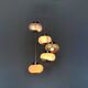 Large chandelier pendant waterfall glass globes Mazzega Murano design seventies LAMP-7267