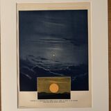 Ancienne illustration sur le soleil vu de Saturne et de la Terre – 1930