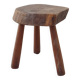 Vintage brutalist wooden stool