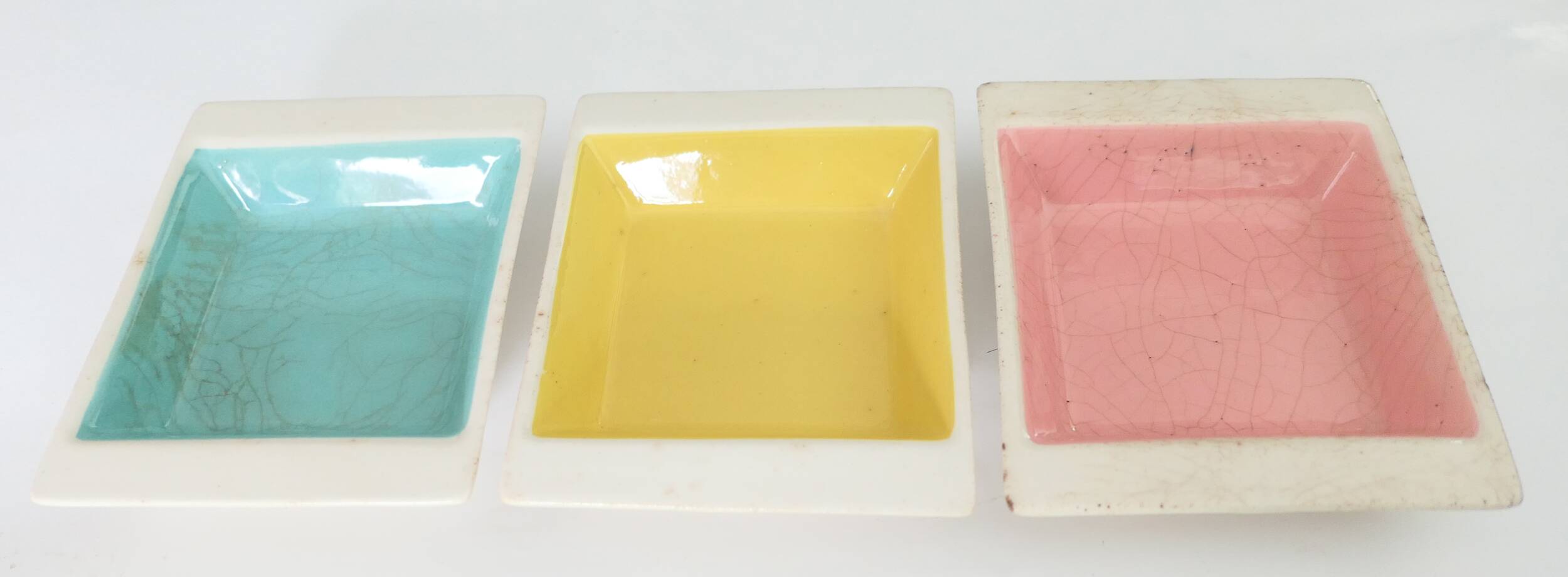 Trio de vide-poches céramique allemande des années 1950