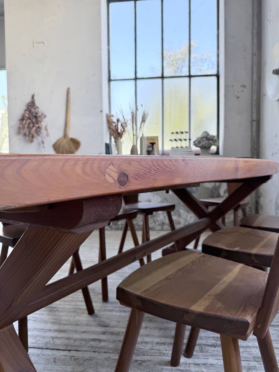 Mountain furniture set with table and 8 chairs Malmvall.