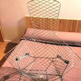 Pair of Bird by Bertoia armchairs + 1 footstool