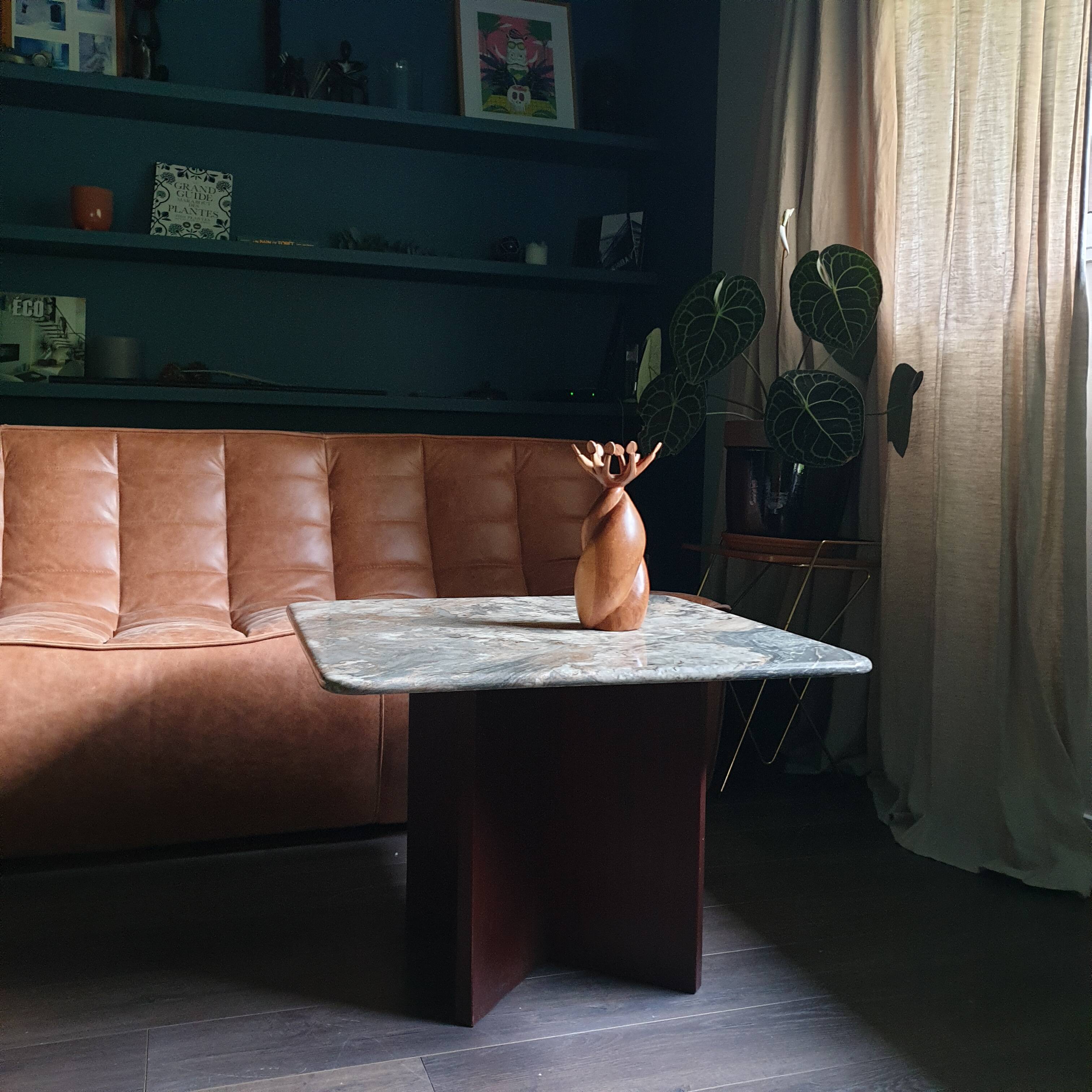 Vintage coffee table in italian marble 80s