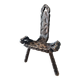 Chaise tripode brutaliste