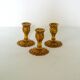 Trio de bougeoirs en bronze