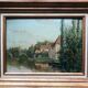 Charles ripault, active early 20th century. la roche-posay. oil/cardboard.