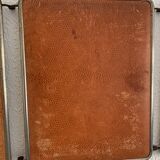 Vintage 1960s triptych barber hairdresser pumpkin mirror - 27 x 68 cm
