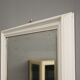 Mirror frame in white painted wood, Giuseppe Restelli Cristani, 1970s, , 119x60 cm