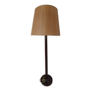 Lampadaire vintage des années 1950, Abat-jour en vessie de porc