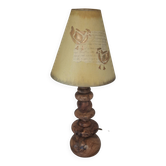 Olive wood lamp