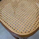 Set of 4 Vintage Thonet Style Dining Chairs: Bentwood Cane Seat, 1970s Bist