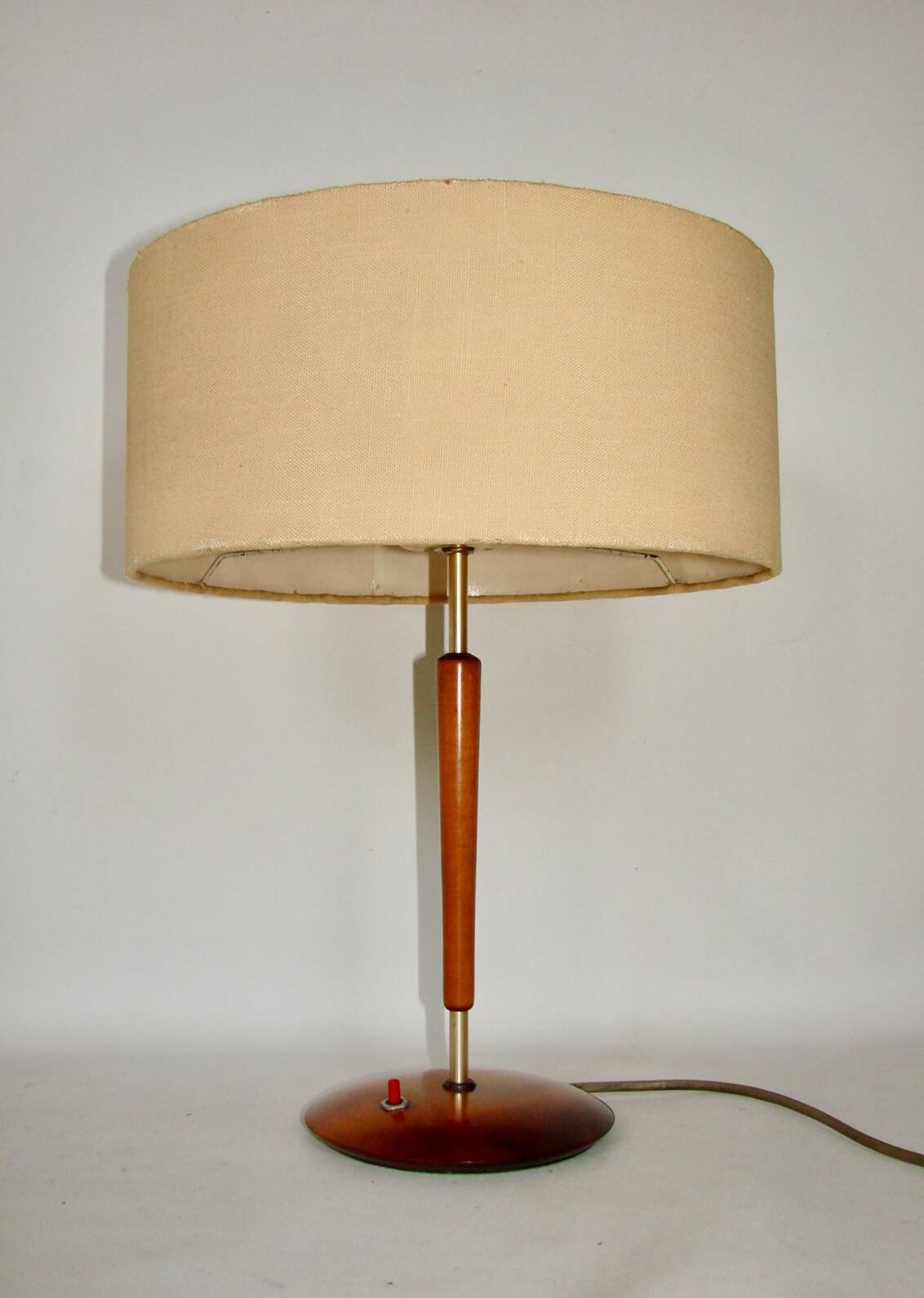 Lampe danoise vintage des années 60 – bois, métal, plastique