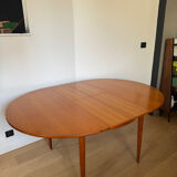Scandinavian round table with compass legs