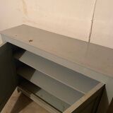 Buffet à 2 portes ancien vintage gris nuage