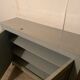 Antique vintage two-door sideboard in cloud gray
