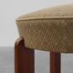 Art Deco stool in wood with original fabric, France ca. 1920