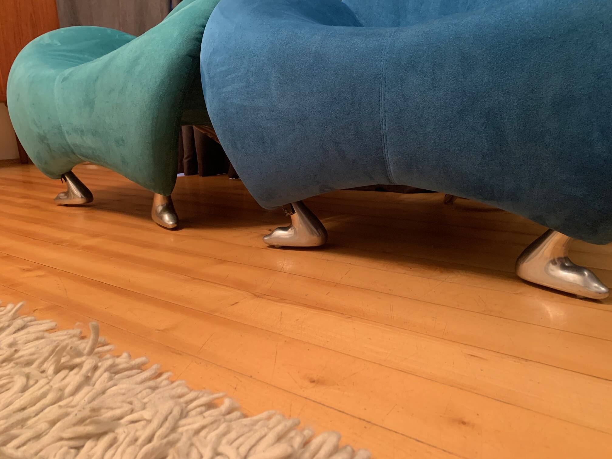 Pair of Papageno armchairs designed by Jan Armgardt, Leolux, Netherlands, 1990s