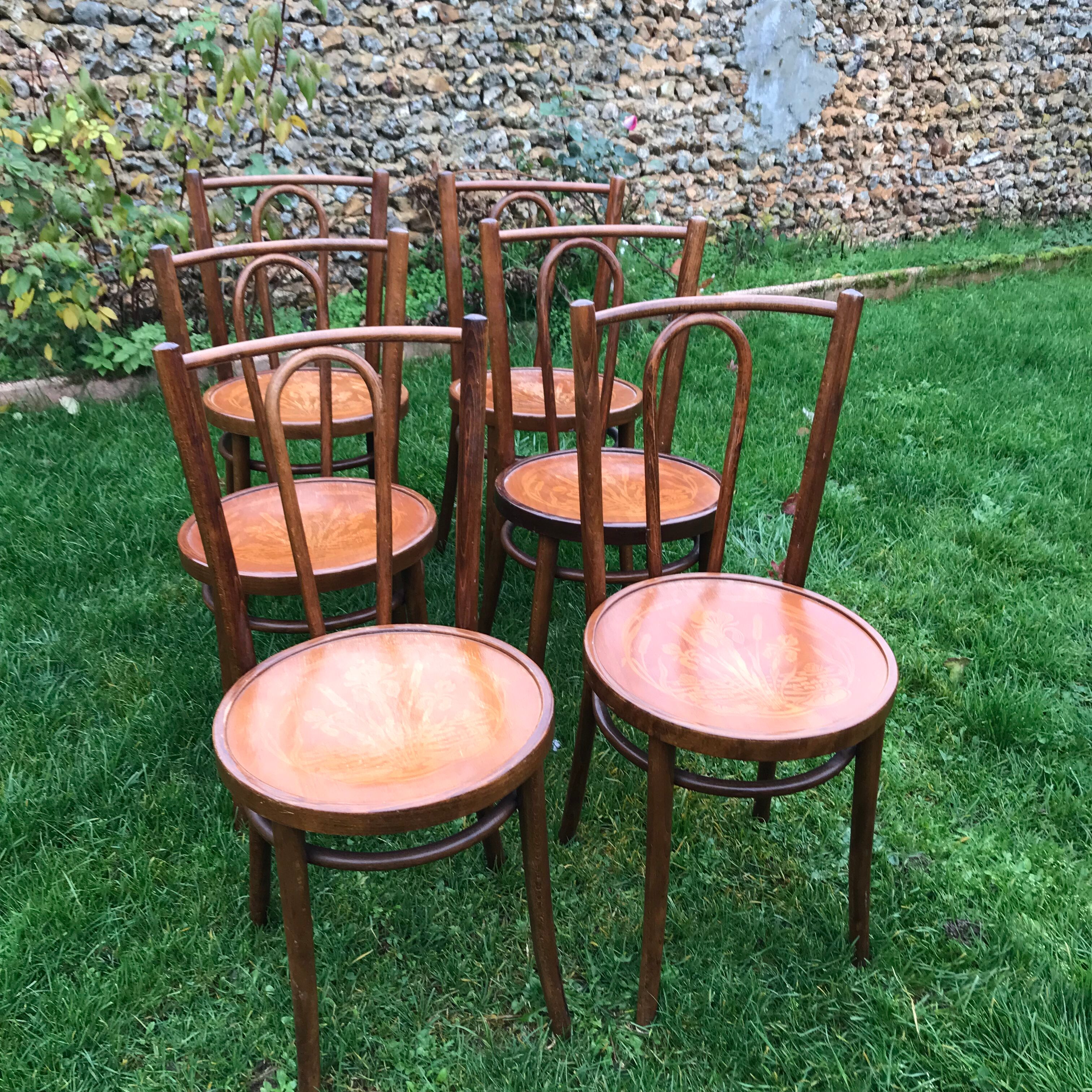 Lot de 6 chaises bistrot vintage