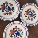 Lot of 3 vintage K & G Lunéville plates