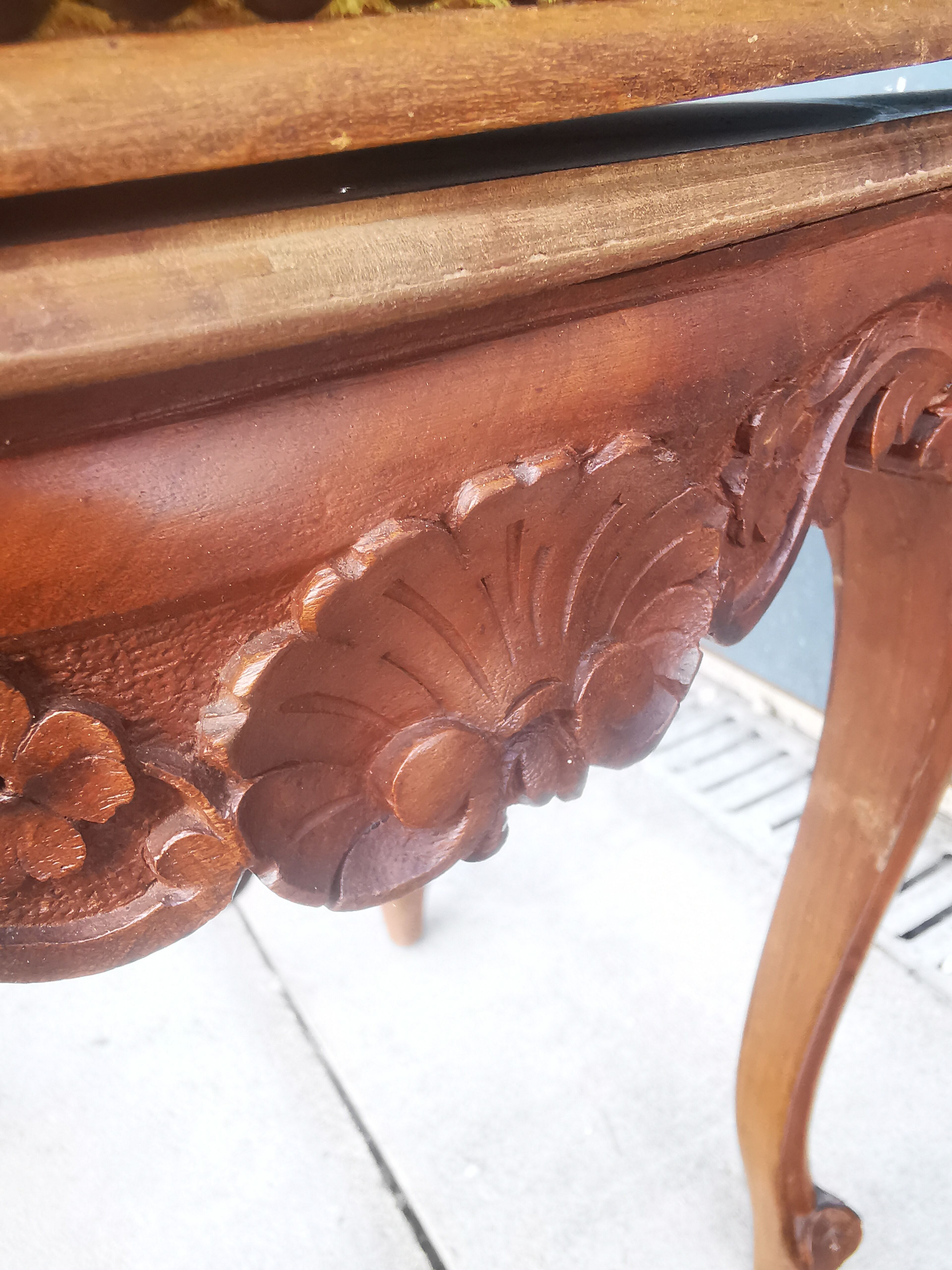 Tabouret de piano style Rocaille assise velours
