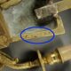 Paire d'appliques en bronze doré flèche et têtes d'aigle style Empire